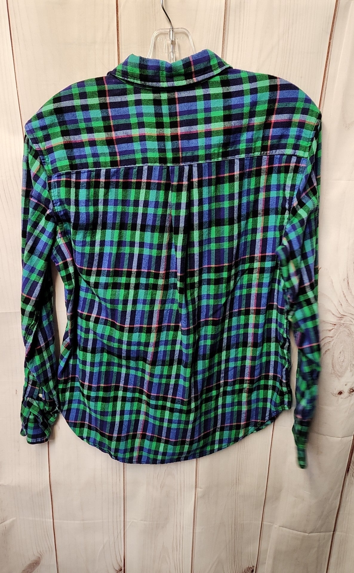 Gap Women's Size M Blue & Green Long Sleeve Top