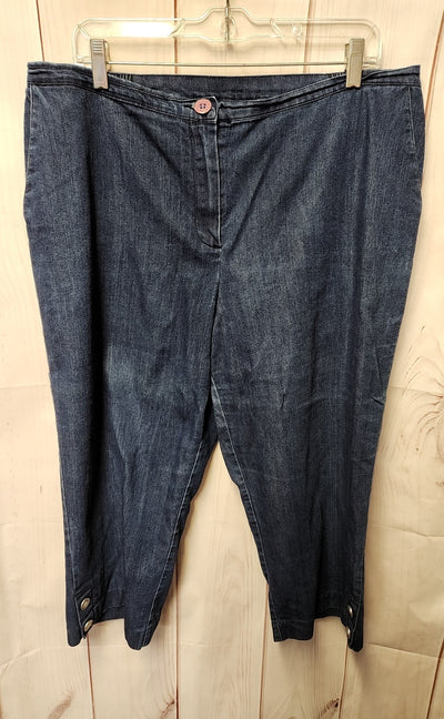 Alfred Dunner Women's Size 16 Blue Capris