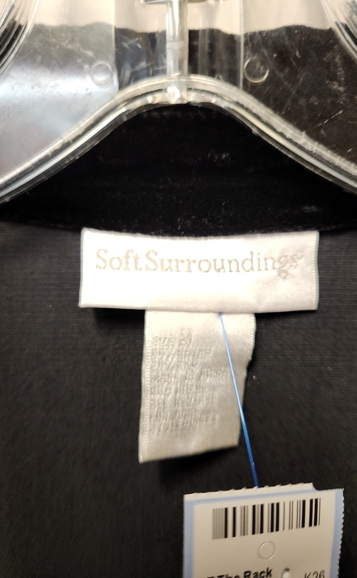 Soft Surroundings Women's Size M Black Velour Jacket