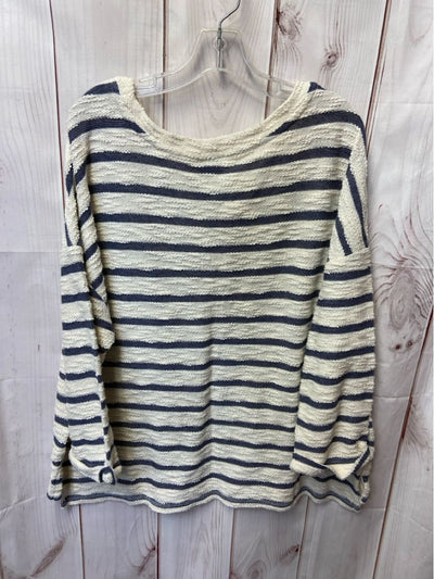 Ava & Viv Women's Size 2X White & Blue Sweater