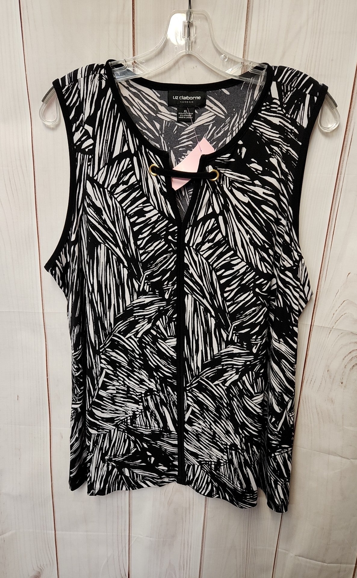 Liz Claiborne Women's Size XL Black Sleeveless Top