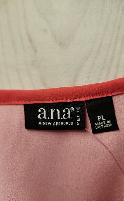 Ana Women's Size L Petite Pink Sleeveless Top