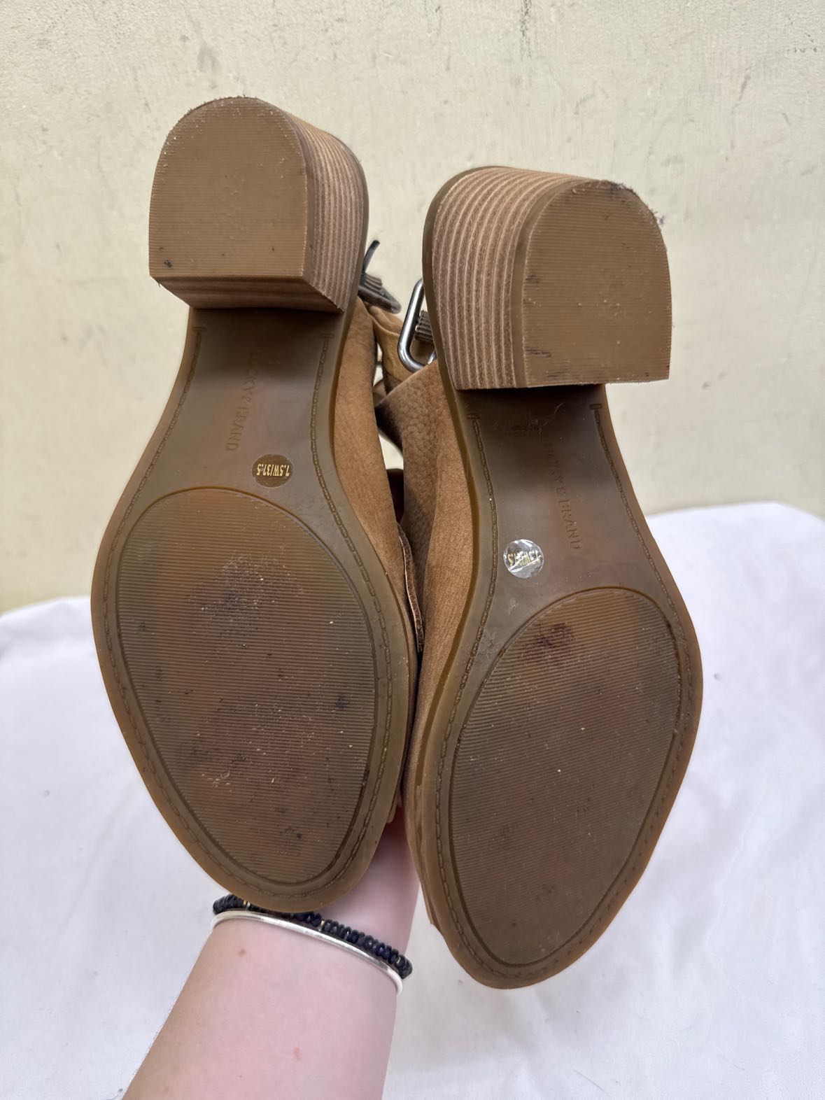 Lucky Brand Women's Size 7-1/2 Tan Boots Shoes