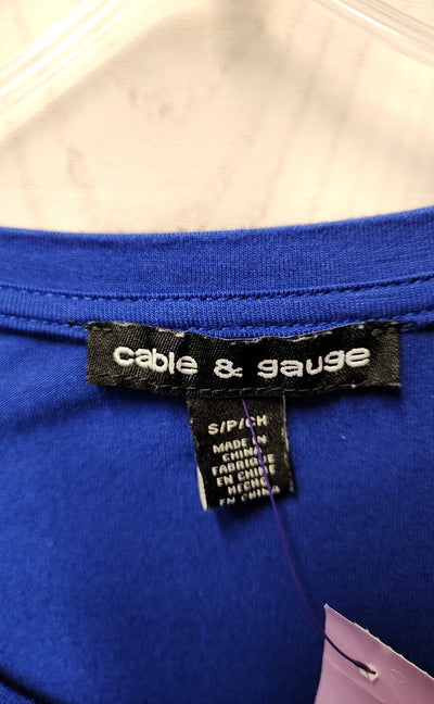 Cable & Gauge Women's Size S Blue 3/4 Sleeve Top