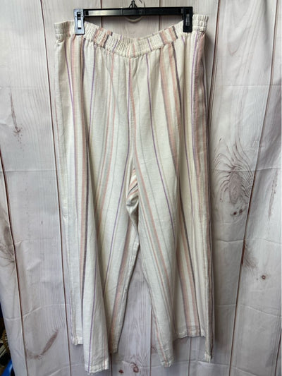 American Eagle Women's Size XXL White & Pink Pants
