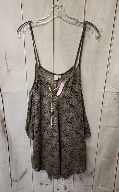 Saint Tropez West Women's Size M Brown Sleeveless Top