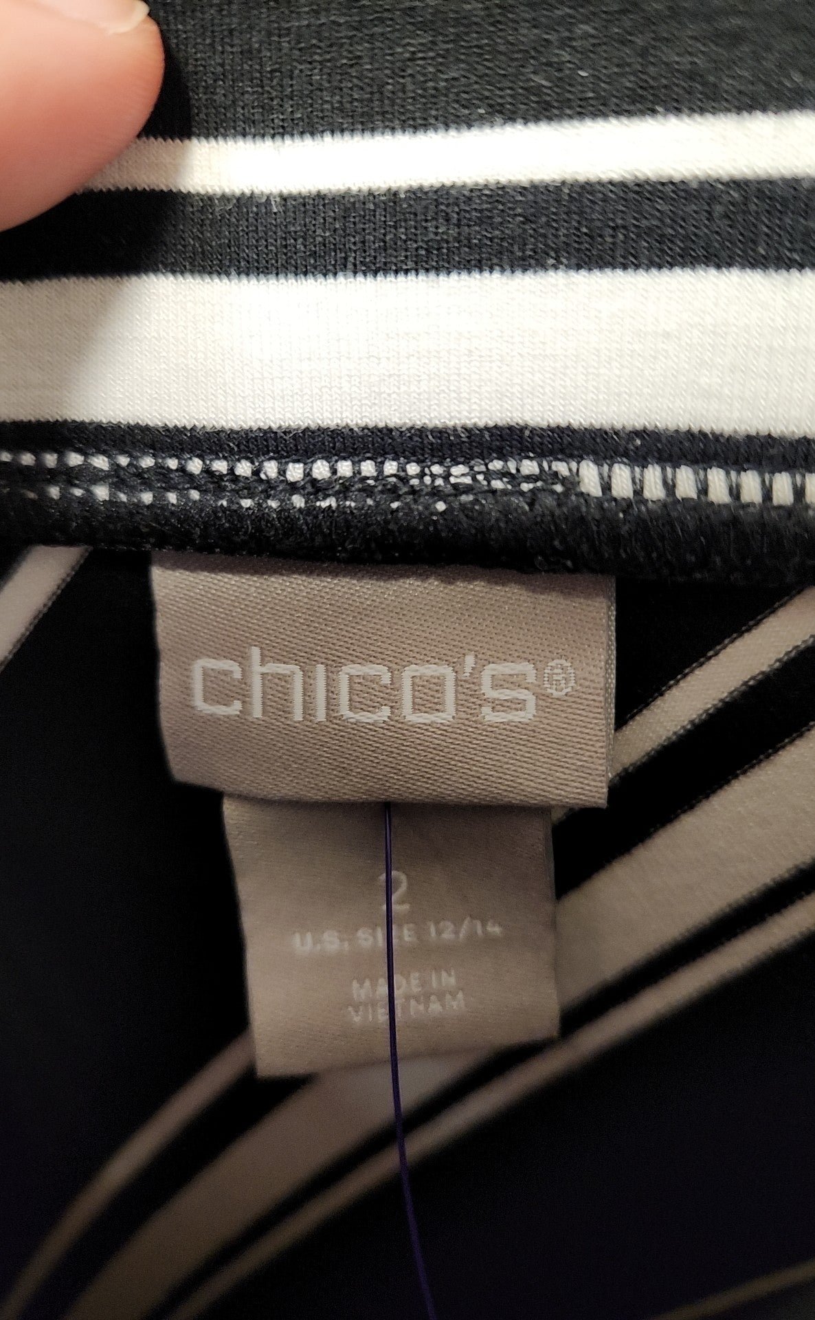 Chico's Women's Size 2 = US 12/14 Black Skirt