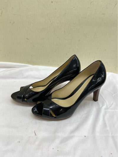 Ann Taylor Women's Size 6-1/2 Black Open Toe Pumps