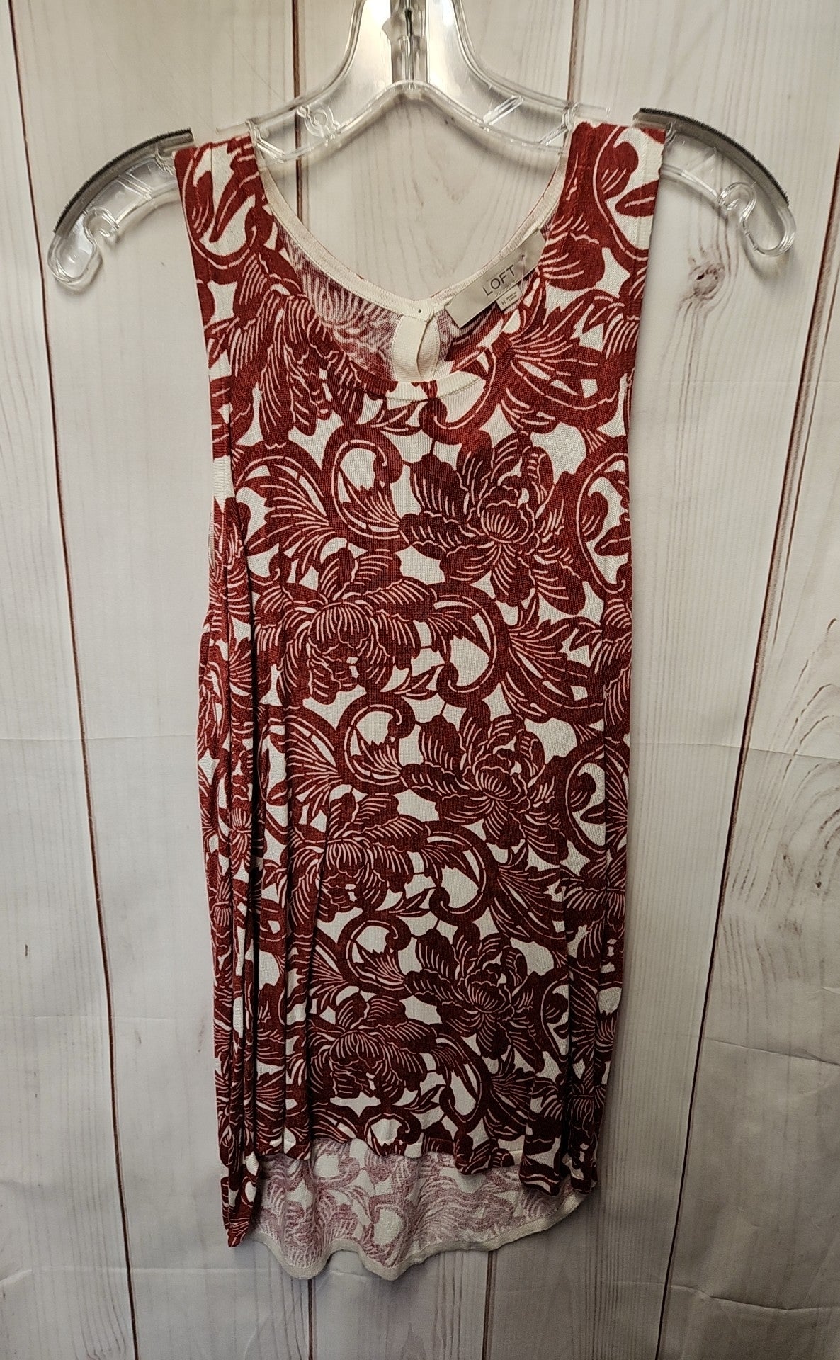 Loft Women's Size M Red Sleeveless Top