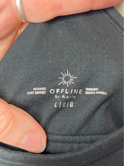 Offline by Aerie Women's Size L Black Sports Bra