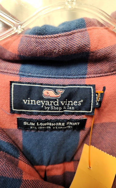 Vineyard Vines Men's Size M Blue & Pink Shirt