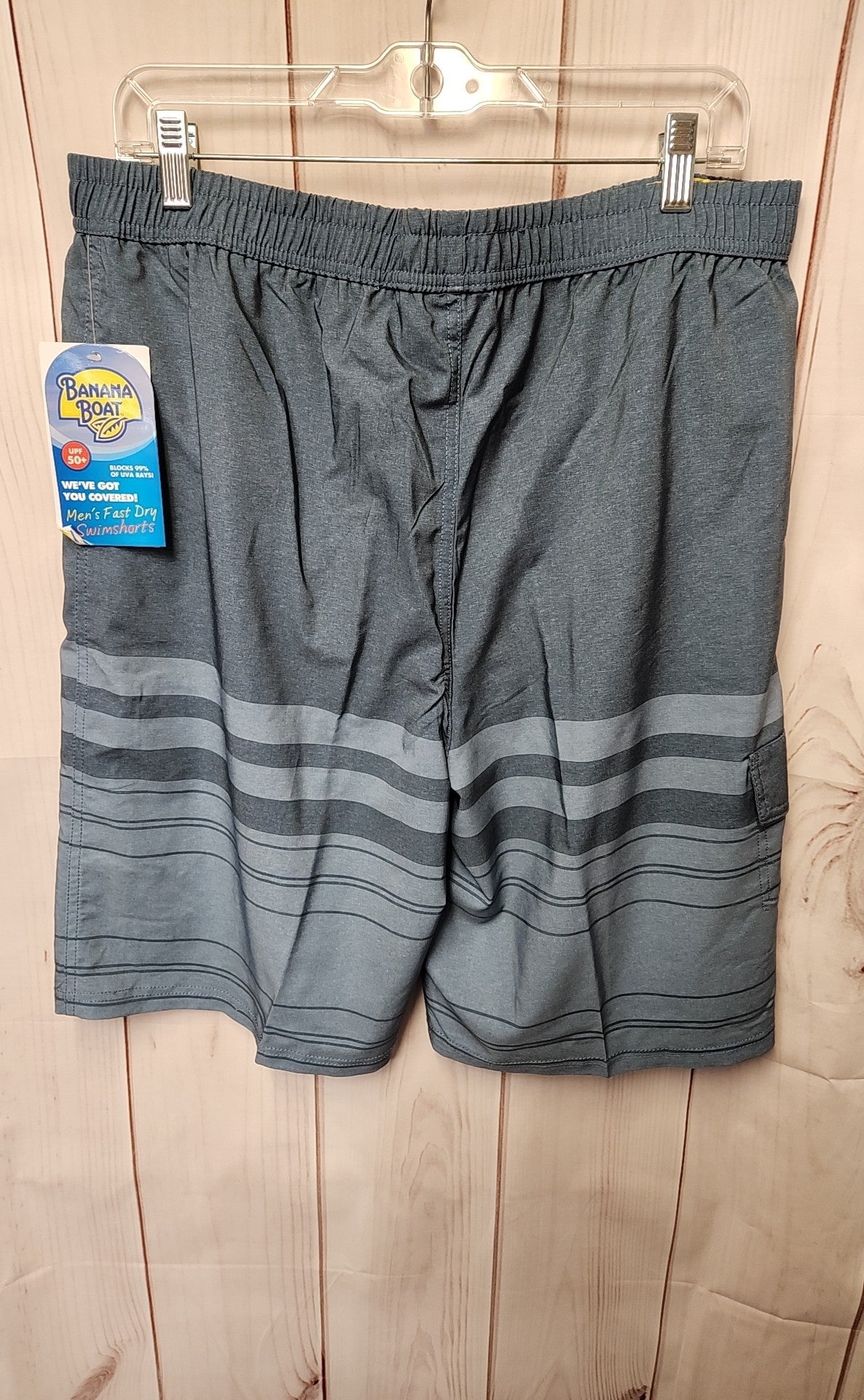 NWT Banana Boat Men's Size XL Blue Swim Trunks UPF 50+