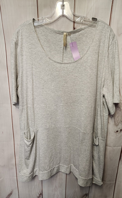 Pure Jill Women's Size XL Gray Short Sleeve Top