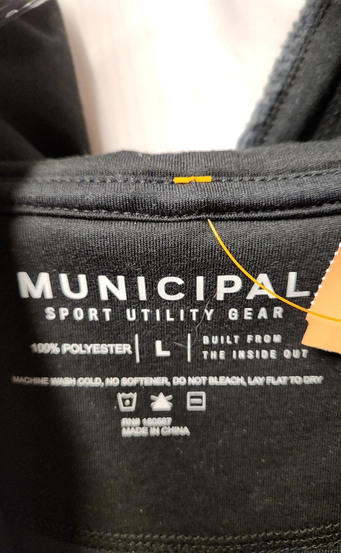 Municipal Sport Utiliy Gear Men's Size L Black Full Zip Hooded Sweatshirt