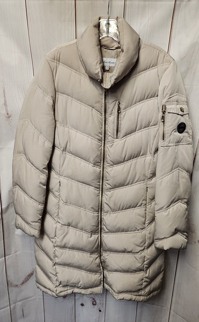 Calvin Klein Women's Size L Beige Coat
