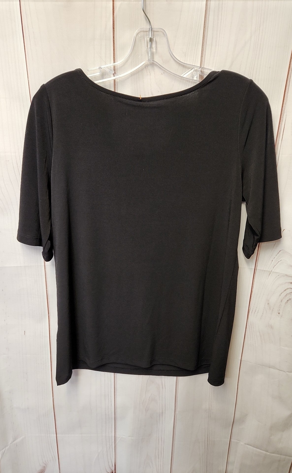 Susan Graver Women's Size XS Black Short Sleeve Top
