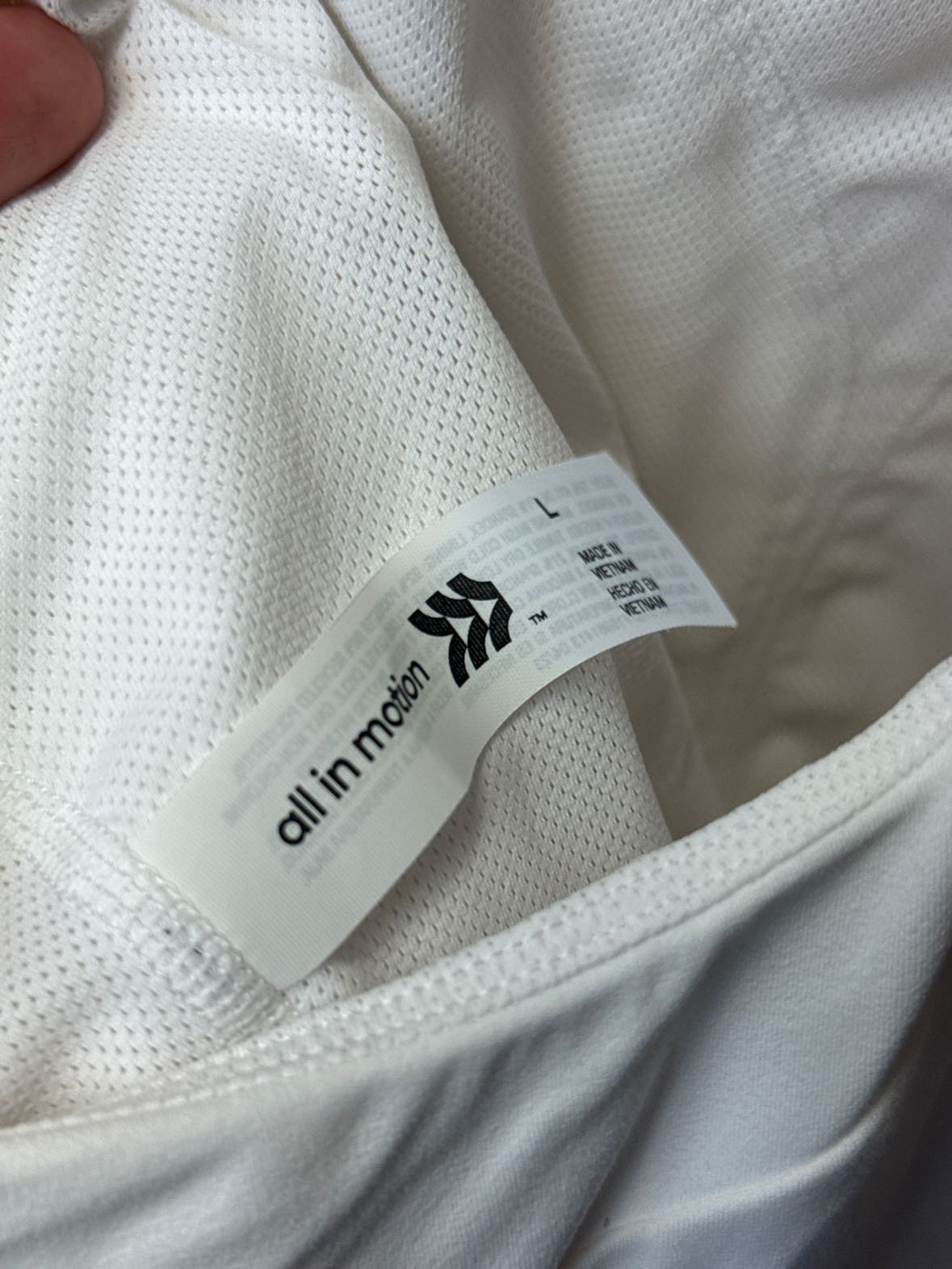 All in Motion Women's Size L White Active Top