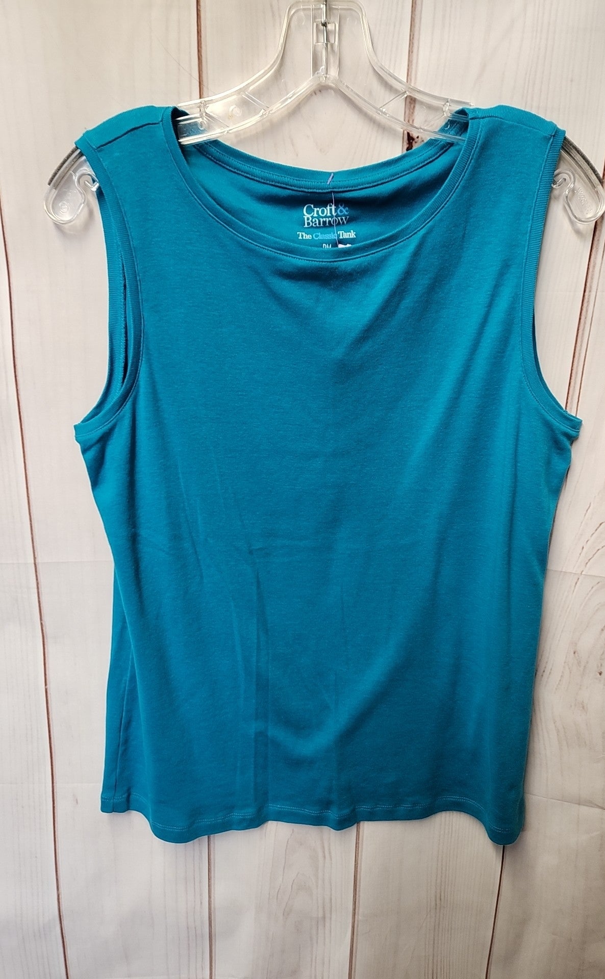 Croft & Barrow Women's Size M Petite Teal Sleeveless Top