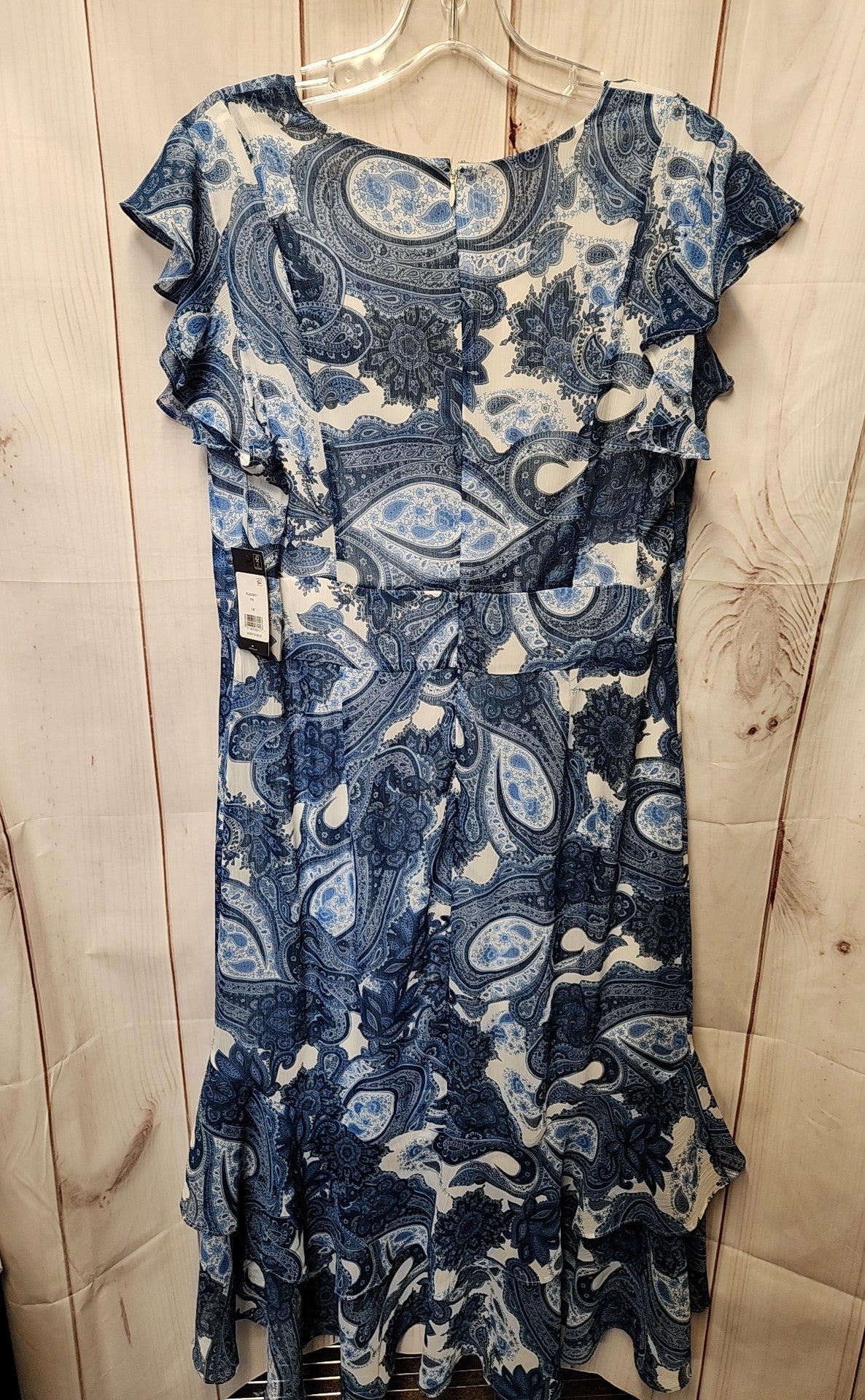 NWT Tommy Hilfiger Women's Size 14 White & Blue Dress