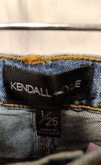 Kendall & Kylie Women's Size 25 (0) Blue Shorts The Icon Short