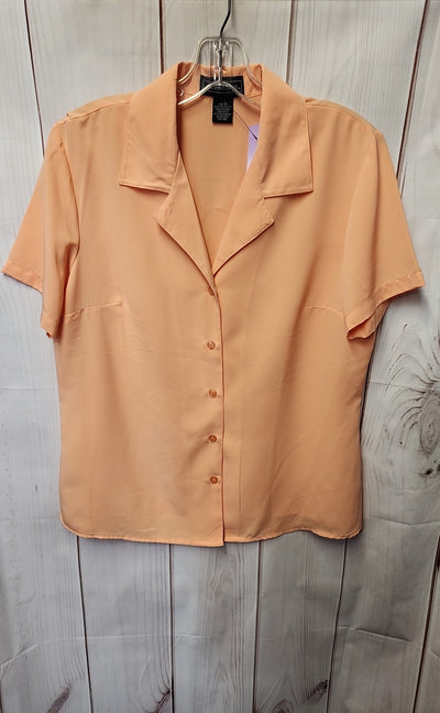 Elementz Women's Size M Orange Short Sleeve Top