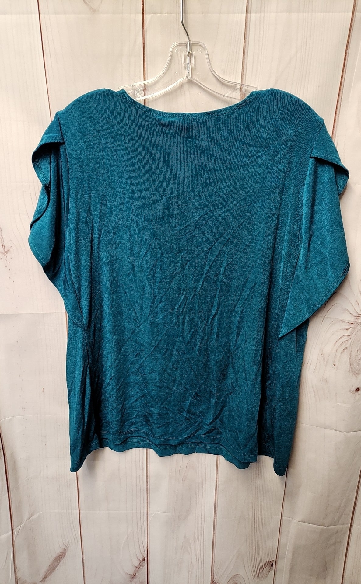 Chico's Women's Size 3 = US XL Green Short Sleeve Top