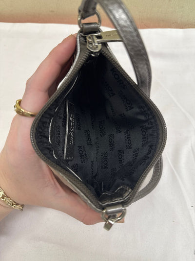 Michael Kors Taupe Canvas Wristlet
