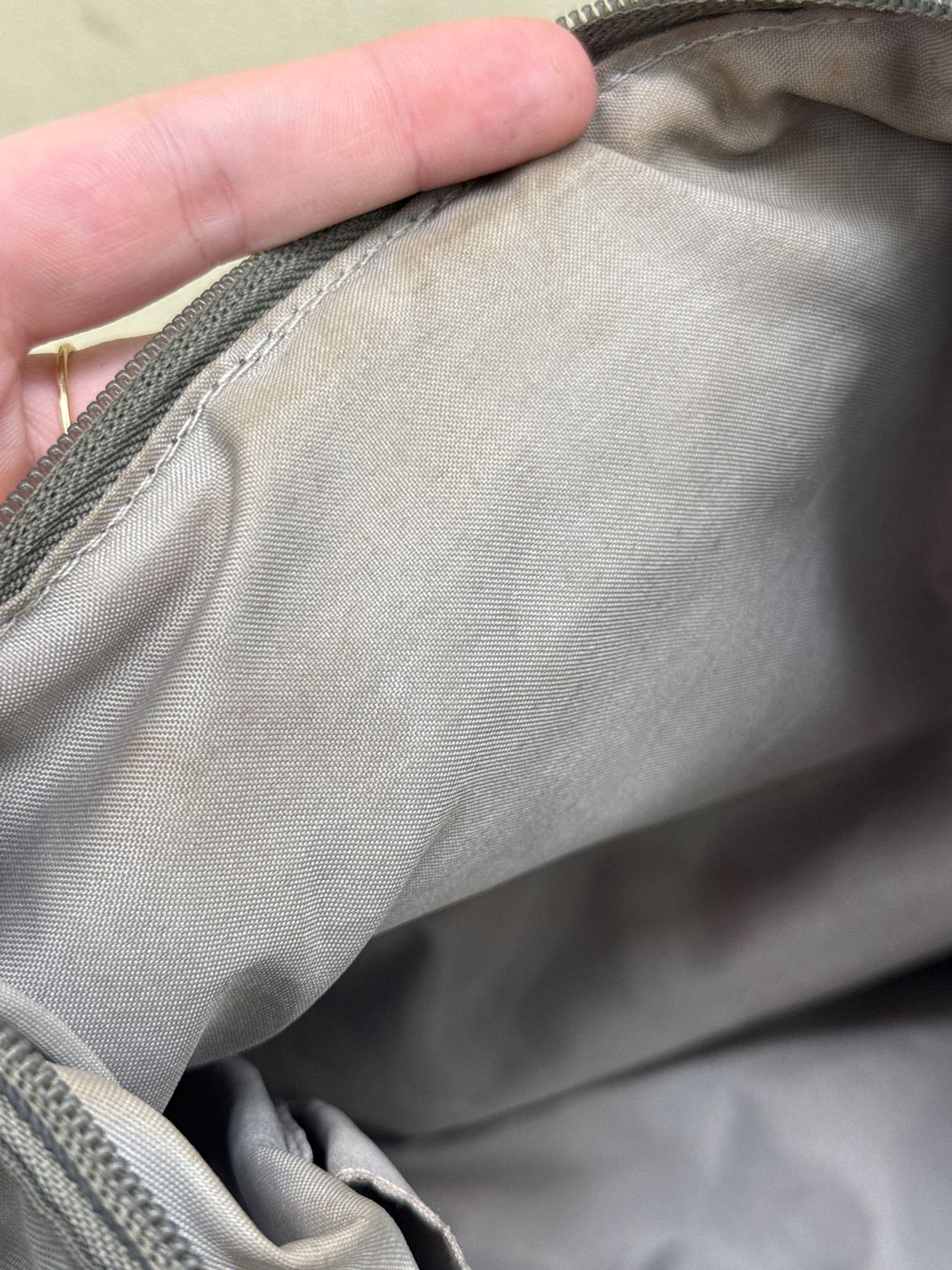 Baggallini Gray Purse Bag AS IS - stains inside
