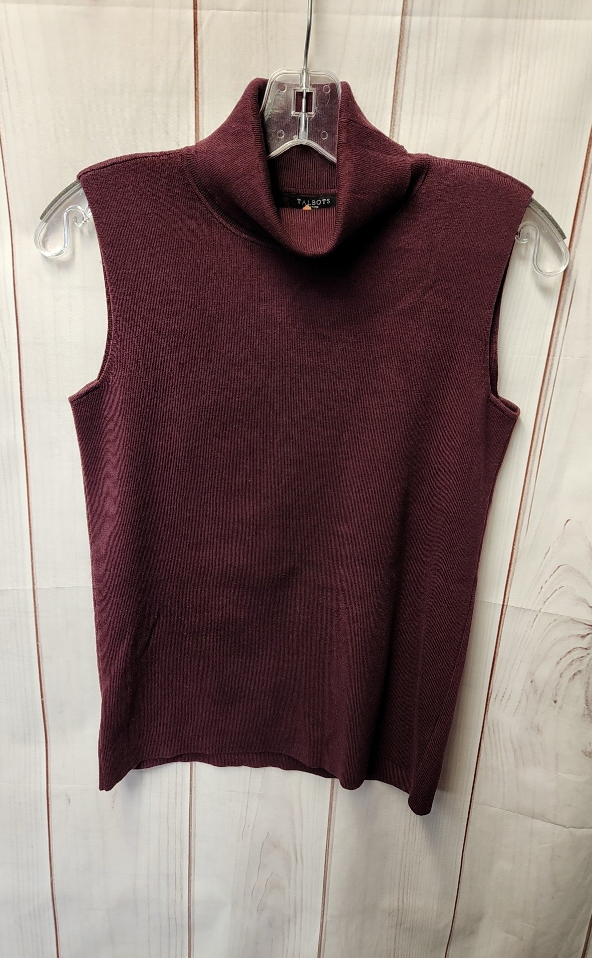 Talbots Women's Size S Petite Maroon Sleeveless Top