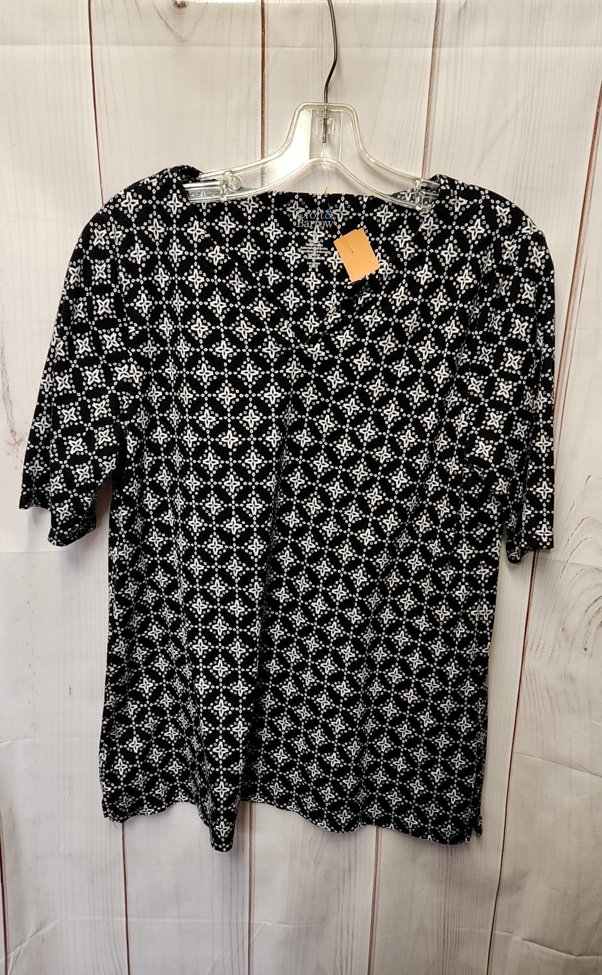 Croft & Barrow Women's Size M Black Short Sleeve Top