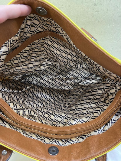 Tignanello Yellow Leather Purse Bag