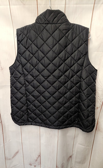 Lands End Women's Size L Petite Black Vest
