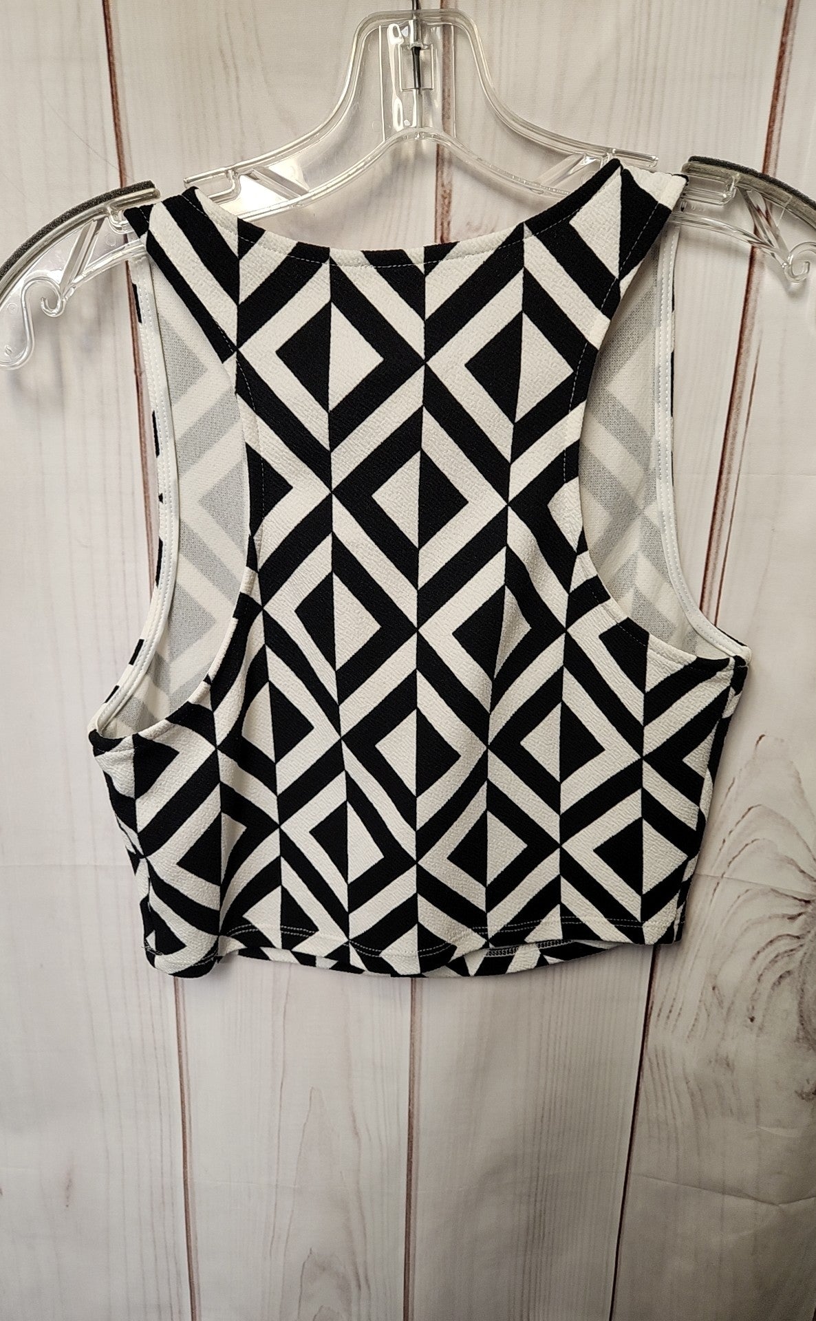 Everly Women's Size S White & Black Sleeveless Top