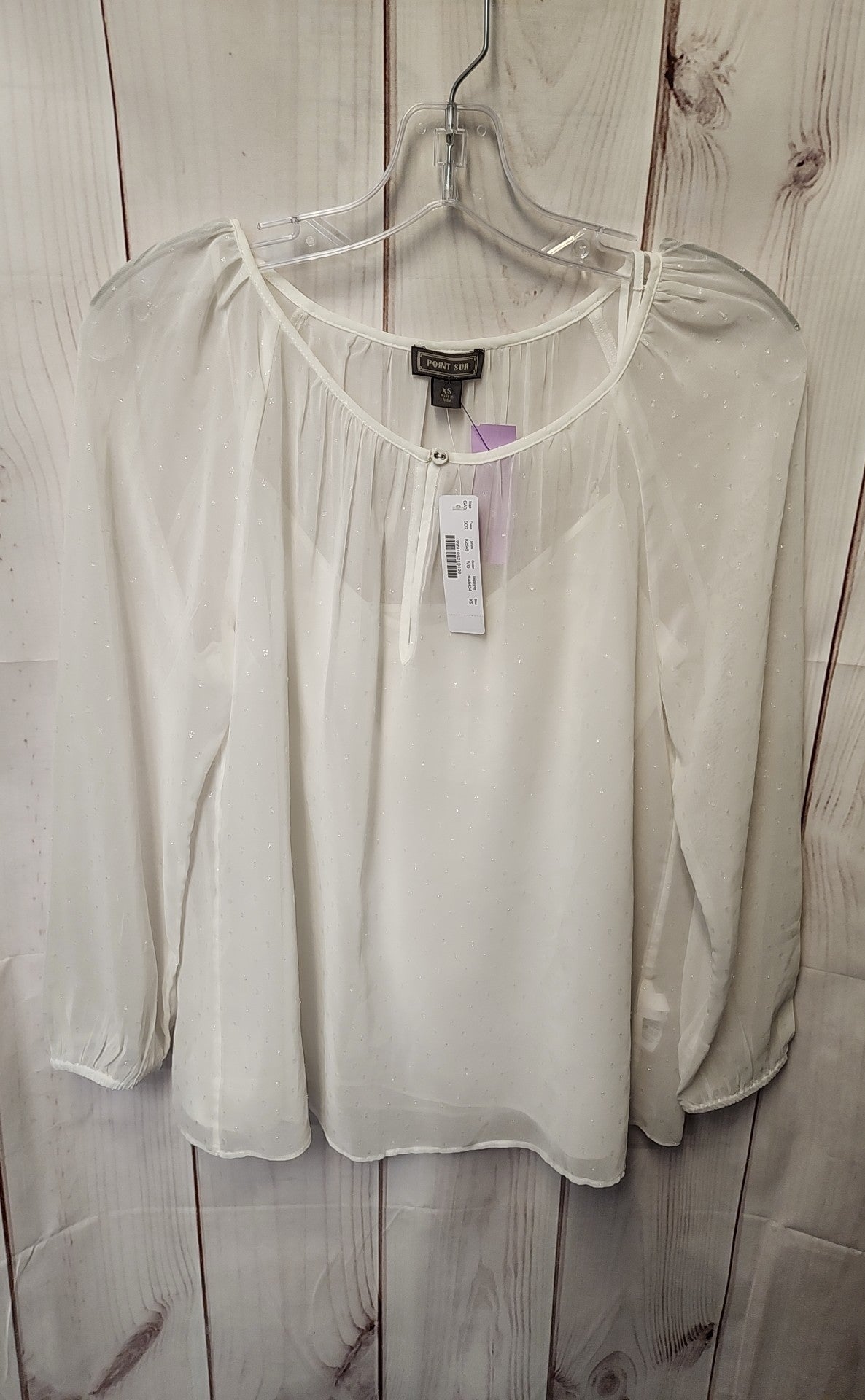 NWT Point Sur Women's Size XS White Long Sleeve Top
