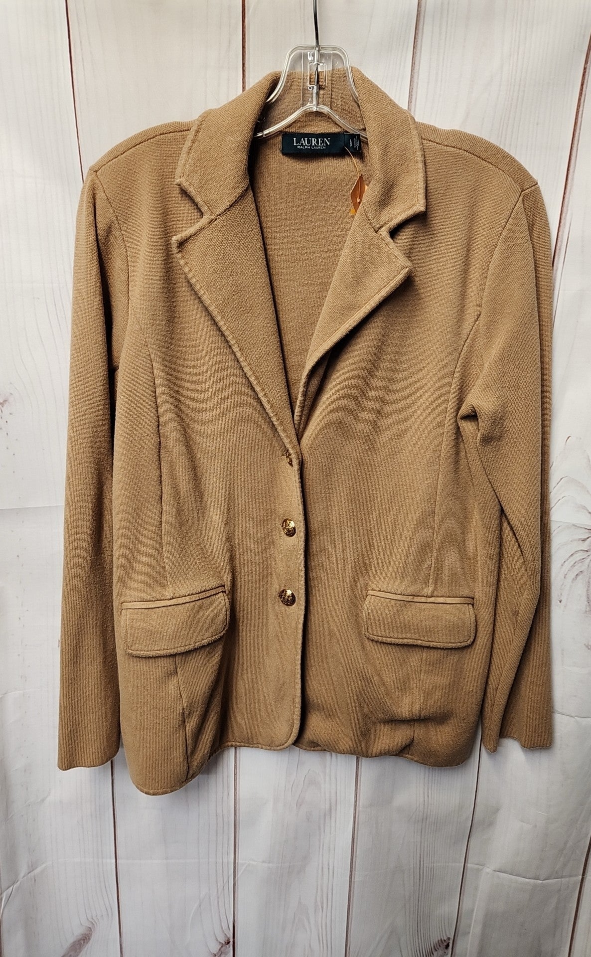 Lauren by Ralph Lauren Women's Size L Tan Cardigan