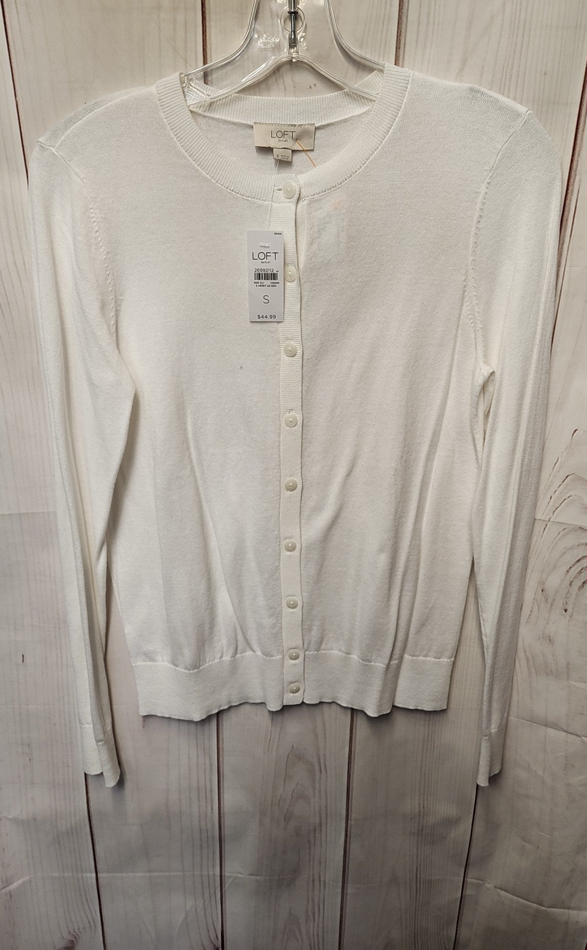NWT Loft Women's Size S White Cardigan