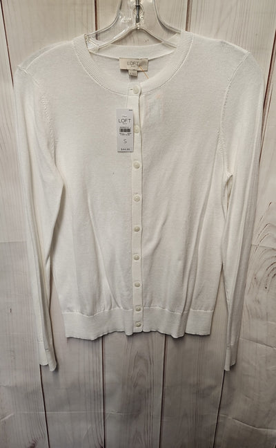 NWT Loft Women's Size S White Cardigan