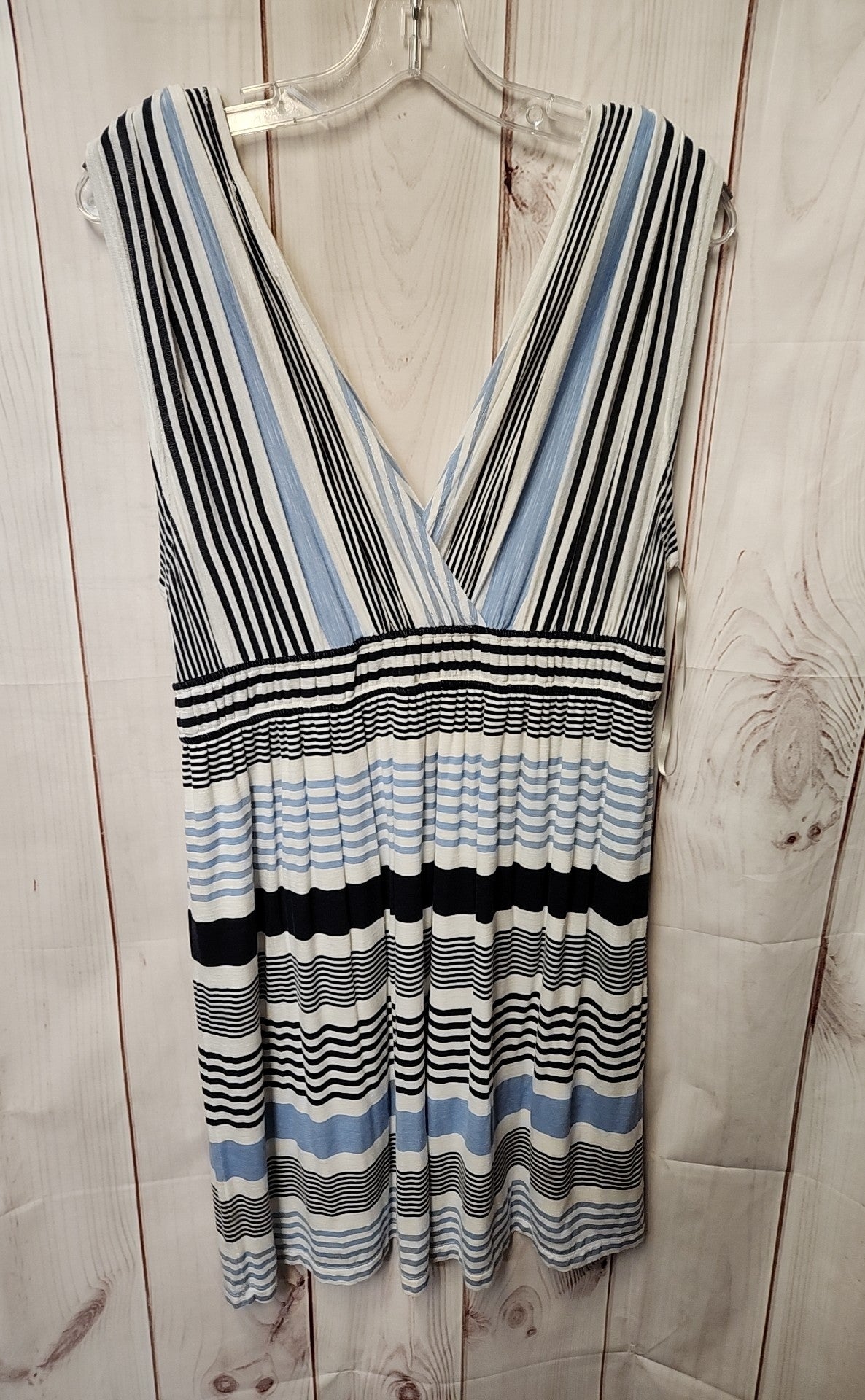 Loft Women's Size L Blue & White Dress