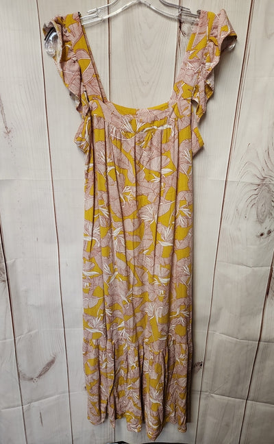 Knox Rose Women's Size S Yellow Floral Dress