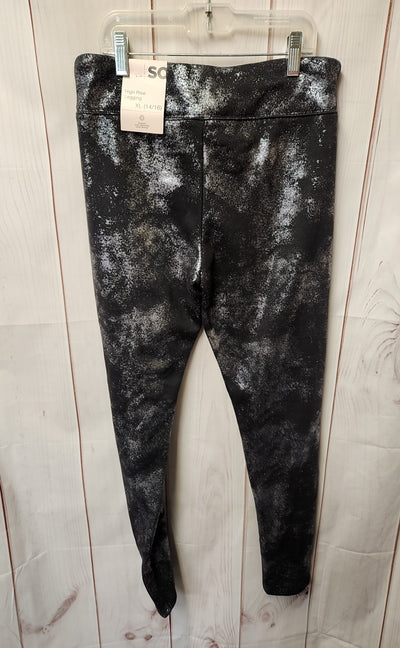 NWT So Girl's Size 14/16 Black Leggings