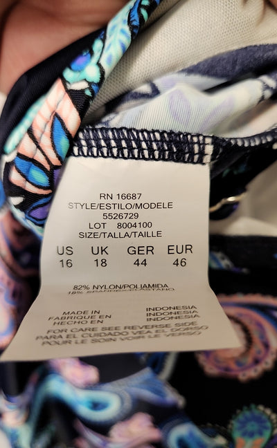 NWT Women's Size 16 Blue Swim Top