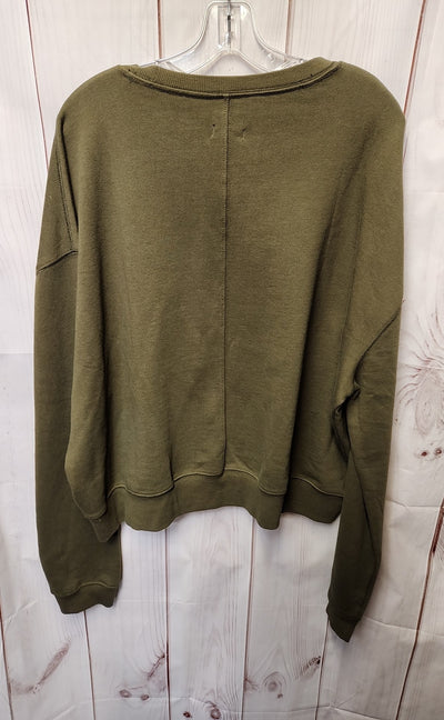 NWT Pilcro Anthropologie Women's Size XL Green Sweatshirt