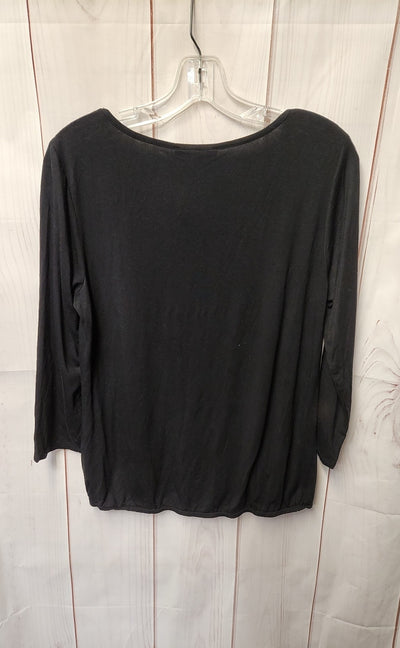 NWT Cable & Gauge Women's Size M Black Long Sleeve Top