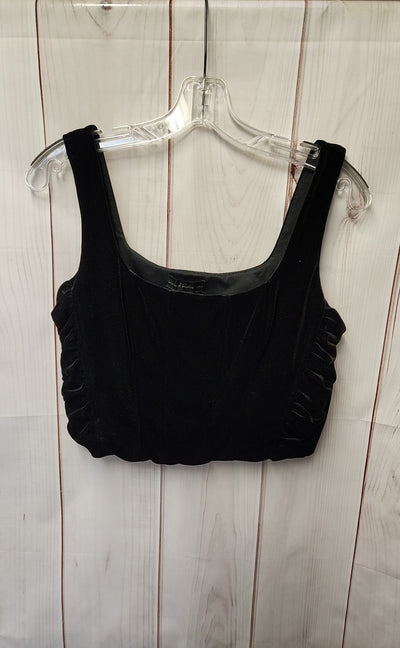 House of Harlow 1960 Women's Size M Black Velour Sleeveless Top