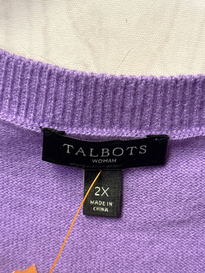 Talbots Women's Size 2X Purple Sweater