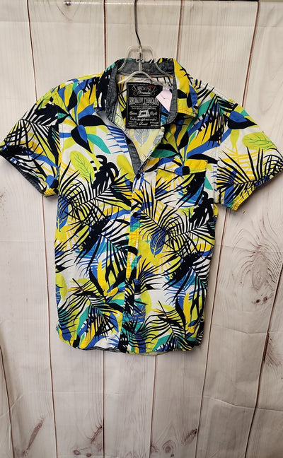 Broken Threads Men's Size S Blue & Yellow Floral Shirt