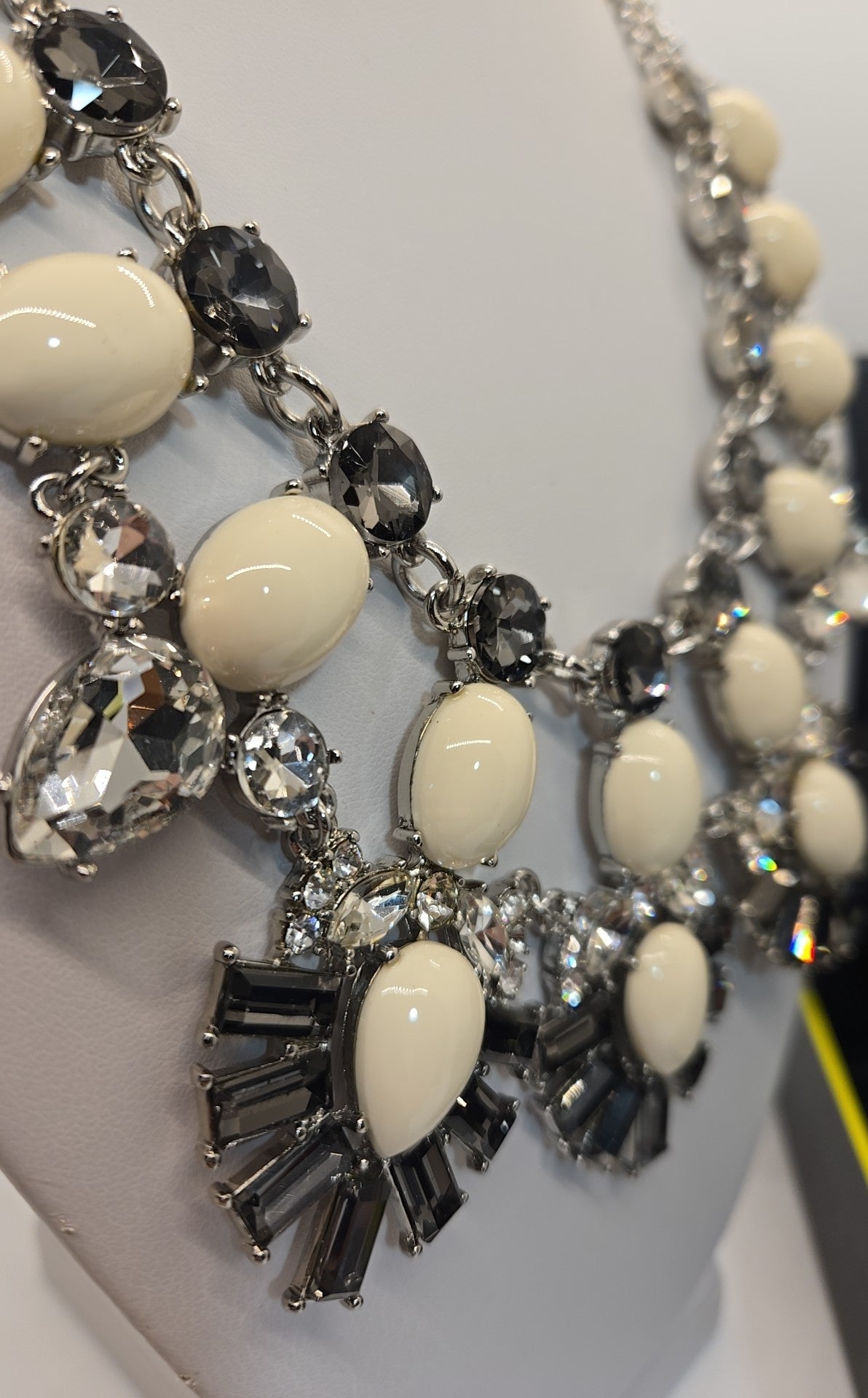 NIB Baublebar Black & White Rhinestone Necklace