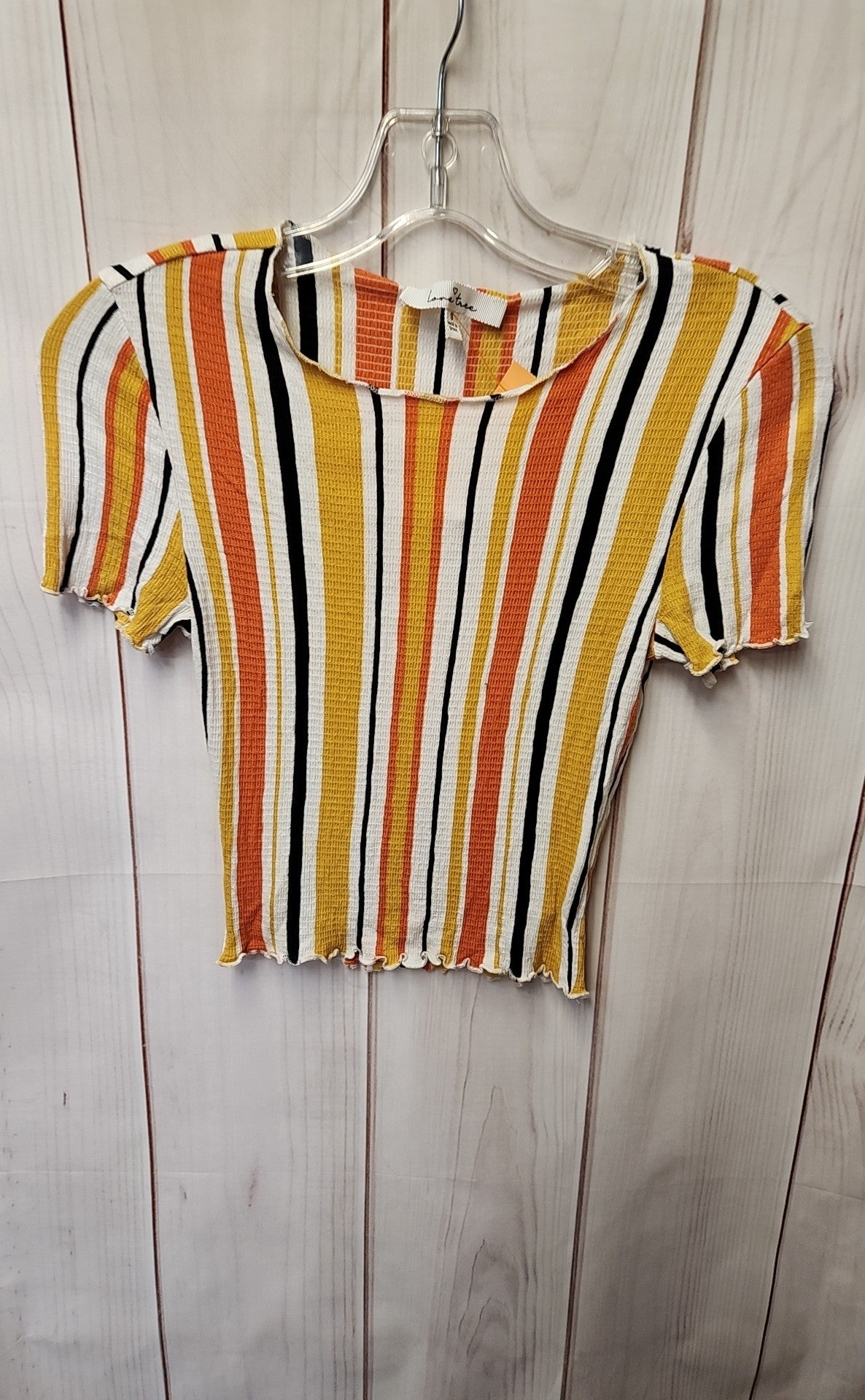 Love Tree Women's Size S Yellow Short Sleeve Top