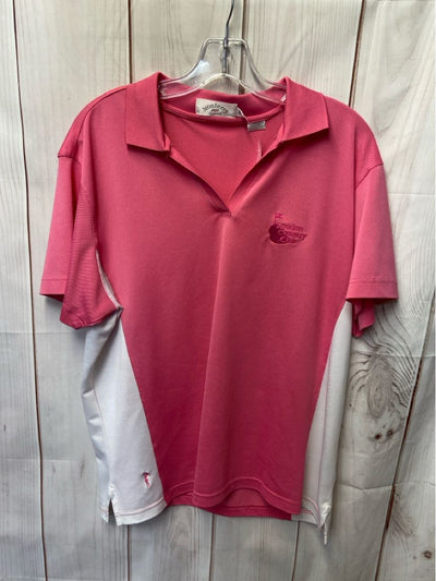 Monterey Club Women's Size XL Pink Short Sleeve Top