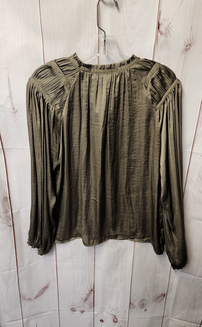 NWT Catherine Malandrino Women's Size S Olive Green Long Sleeve Top